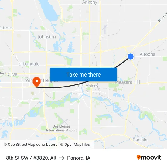 8th St SW / #3820, Alt to Panora, IA map