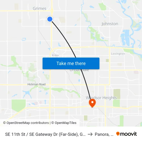 SE 11th St / SE Gateway Dr (Far-Side), Grm to Panora, IA map