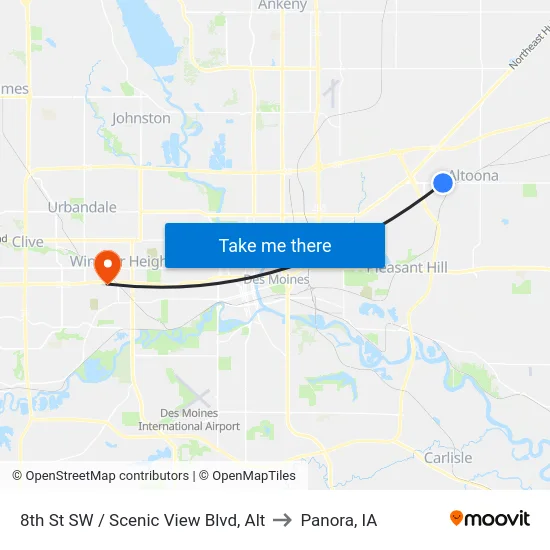 8th St SW / Scenic View Blvd, Alt to Panora, IA map