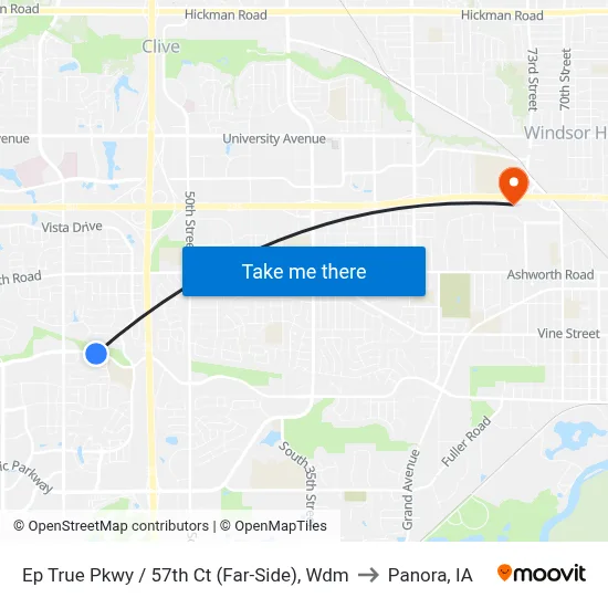 Ep True Pkwy / 57th Ct (Far-Side), Wdm to Panora, IA map