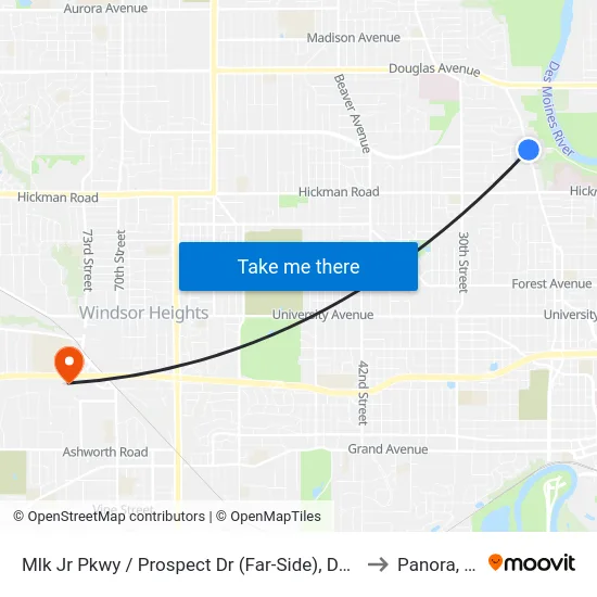 Mlk Jr Pkwy / Prospect Dr (Far-Side), Dsm to Panora, IA map