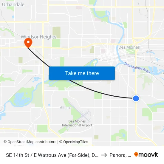 SE 14th St / E Watrous Ave (Far-Side), Dsm to Panora, IA map