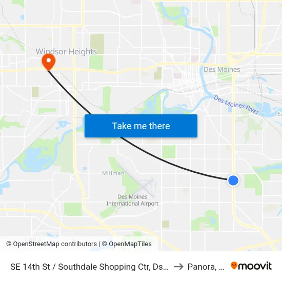 SE 14th St / Southdale Shopping Ctr, Dsm to Panora, IA map