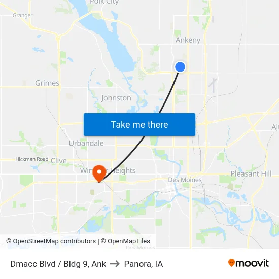 Dmacc Blvd / Bldg 9, Ank to Panora, IA map