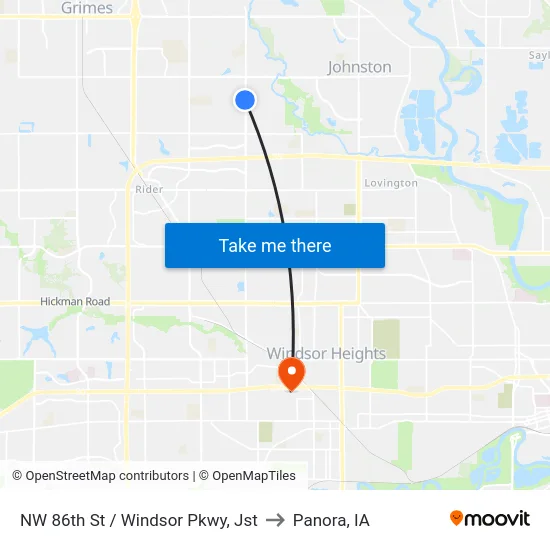 NW 86th St / Windsor Pkwy, Jst to Panora, IA map