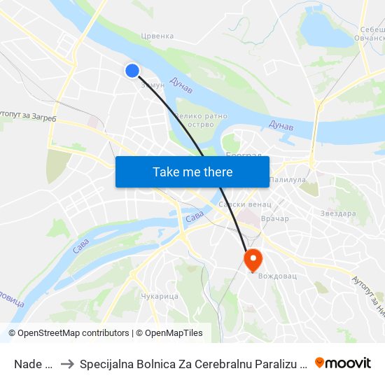 Nade Dimić to Specijalna Bolnica Za Cerebralnu Paralizu I Razvojnu Neurologiju map