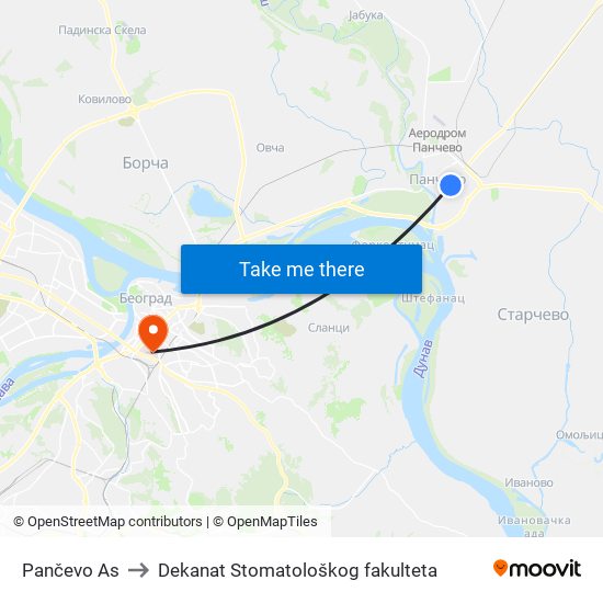 Pančevo As to Dekanat Stomatološkog fakulteta map