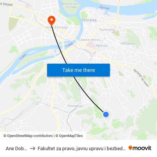 Ane Dobeš to Fakultet za pravo, javnu upravu i bezbednost map