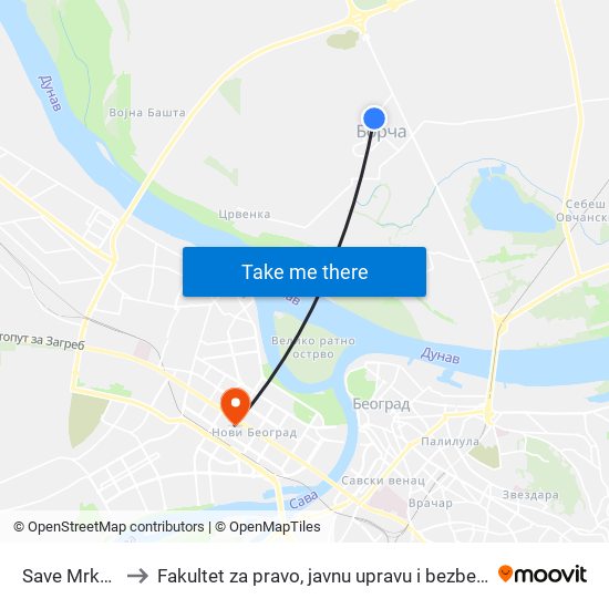 Save Mrkalja to Fakultet za pravo, javnu upravu i bezbednost map