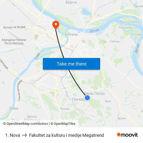 1. Nova to Fakultet za kulturu i medije Megatrend map