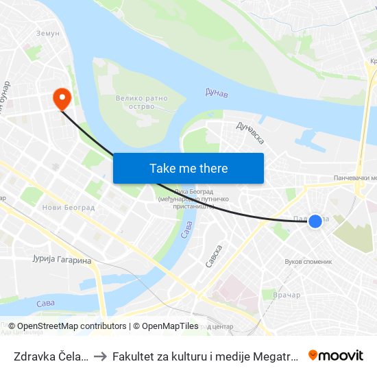 Zdravka Čelara to Fakultet za kulturu i medije Megatrend map