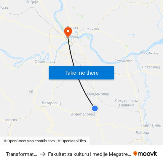 Transformator to Fakultet za kulturu i medije Megatrend map