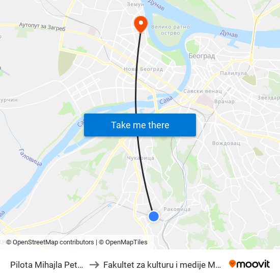Pilota Mihajla Petrovića to Fakultet za kulturu i medije Megatrend map