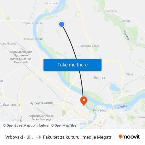 Vrbovski - Ulaz to Fakultet za kulturu i medije Megatrend map