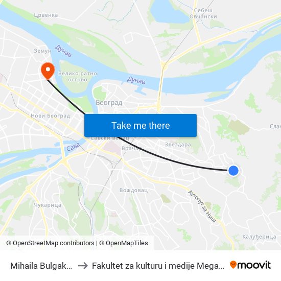 Mihaila Bulgakova to Fakultet za kulturu i medije Megatrend map