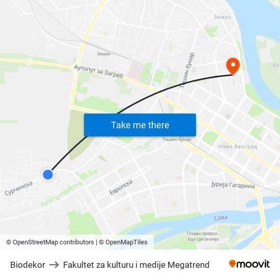 Biodekor to Fakultet za kulturu i medije Megatrend map