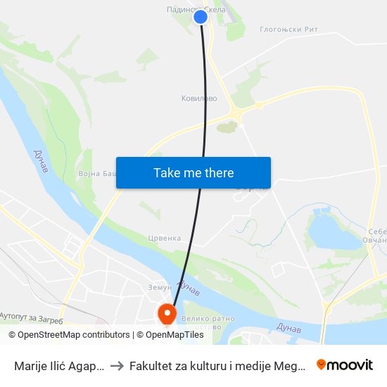 Marije Ilić Agapove to Fakultet za kulturu i medije Megatrend map