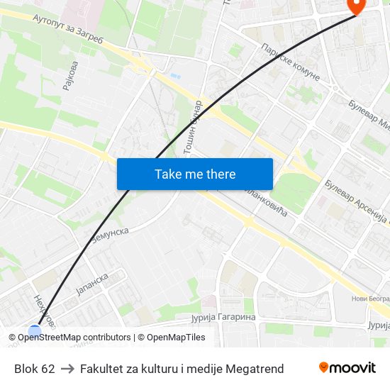 Blok 62 to Fakultet za kulturu i medije Megatrend map