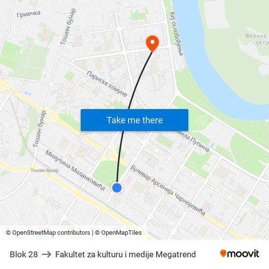 Blok 28 to Fakultet za kulturu i medije Megatrend map