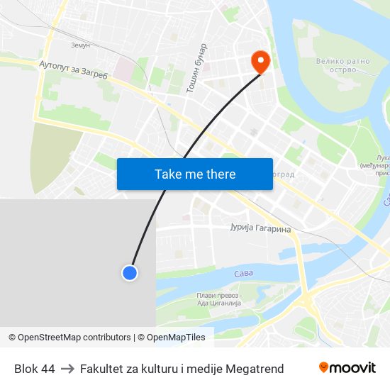 Blok 44 to Fakultet za kulturu i medije Megatrend map