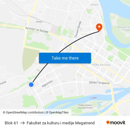 Blok 61 to Fakultet za kulturu i medije Megatrend map