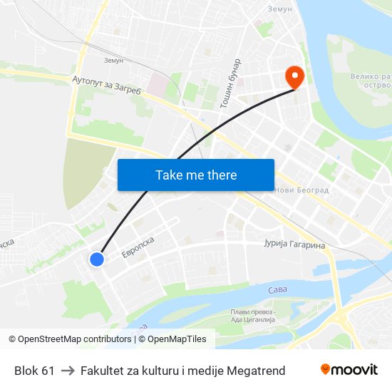 Blok 61 to Fakultet za kulturu i medije Megatrend map