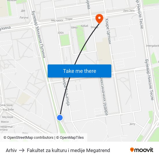 Arhiv to Fakultet za kulturu i medije Megatrend map