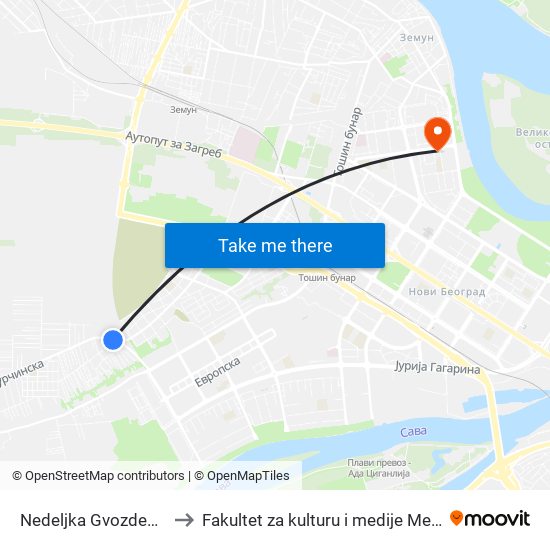 Nedeljka Gvozdenovića to Fakultet za kulturu i medije Megatrend map