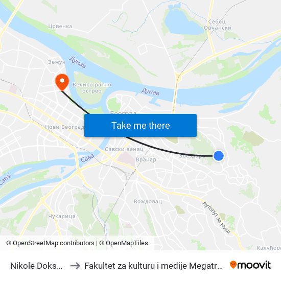 Nikole Doksata to Fakultet za kulturu i medije Megatrend map