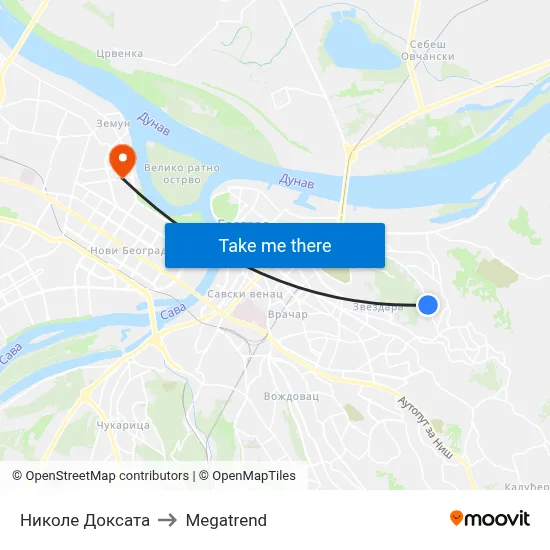 Nikole Doksata to Megatrend map