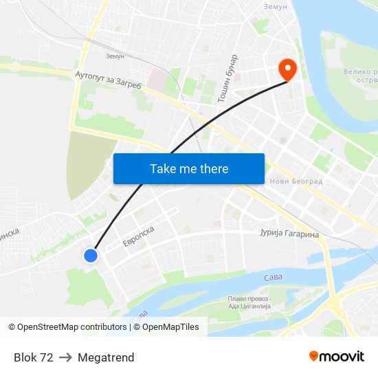 Blok 72 to Megatrend map