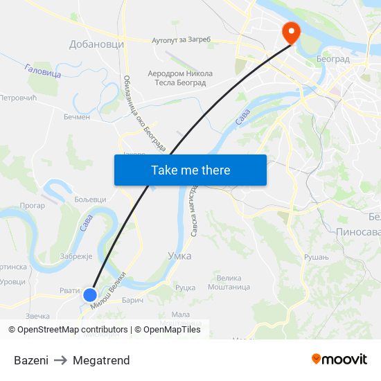 Bazeni to Megatrend map