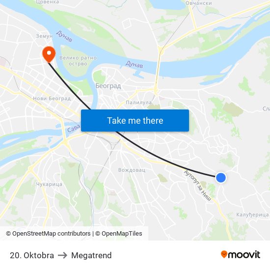 20. Oktobra to Megatrend map