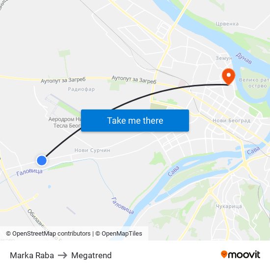 Marka Raba to Megatrend map