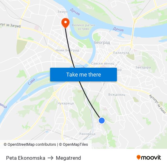 Peta Ekonomska to Megatrend map