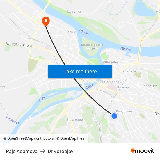 Paje Adamova to Dr.Vorobjev map