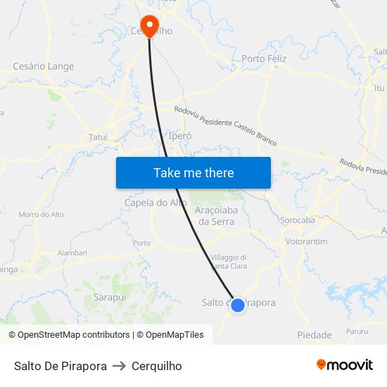 Salto De Pirapora to Cerquilho map