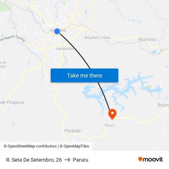 R. Sete De Setembro, 26 to Paruru map