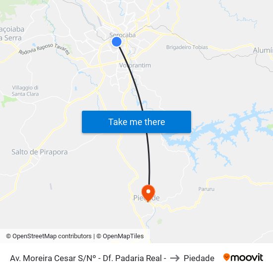 Av. Moreira Cesar S/Nº - Df. Padaria Real - to Piedade map