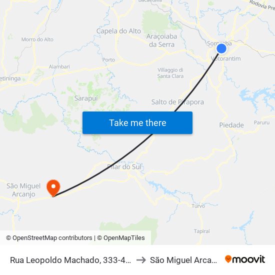 Rua Leopoldo Machado, 333-459 to São Miguel Arcanjo map