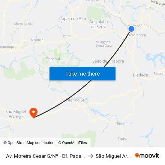 Av. Moreira Cesar S/Nº - Df. Padaria Real - to São Miguel Arcanjo map