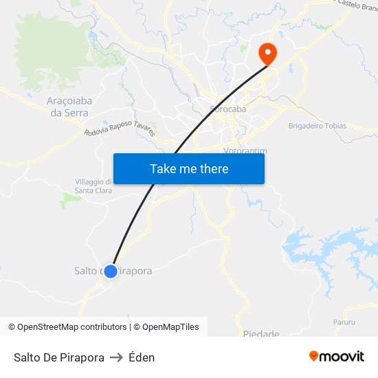 Salto De Pirapora to Éden map