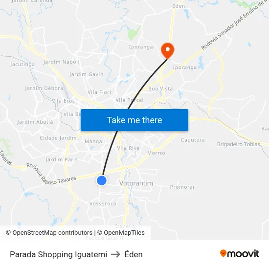 Parada Shopping Iguatemi to Éden map