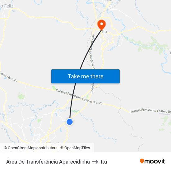 Área De Transferência Aparecidinha to Itu map