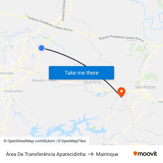 Área De Transferência Aparecidinha to Mairinque map