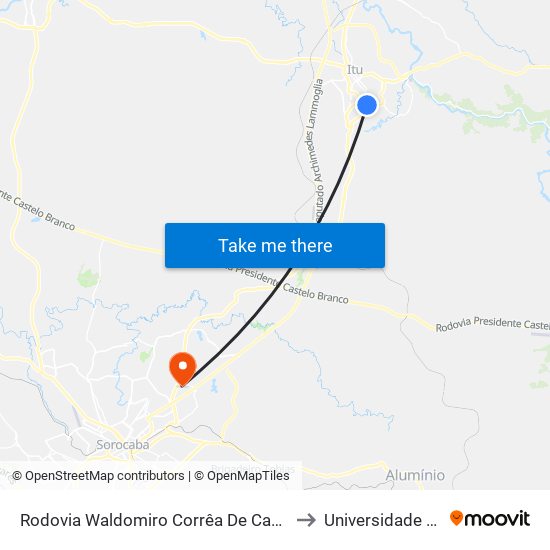 Rodovia Waldomiro Corrêa De Camargo, 399-449 to Universidade Paulista map