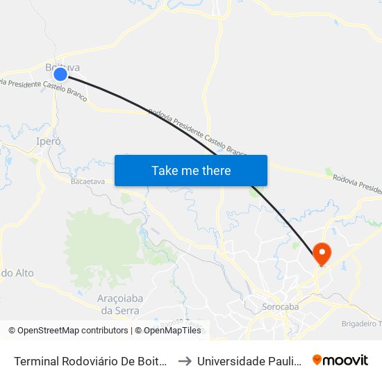 Terminal Rodoviário De Boituva to Universidade Paulista map