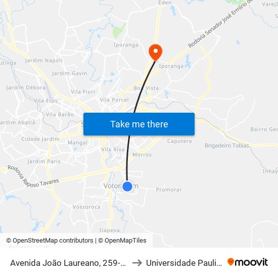 Avenida João Laureano, 259-303 to Universidade Paulista map