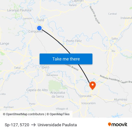 Sp-127, 5720 to Universidade Paulista map