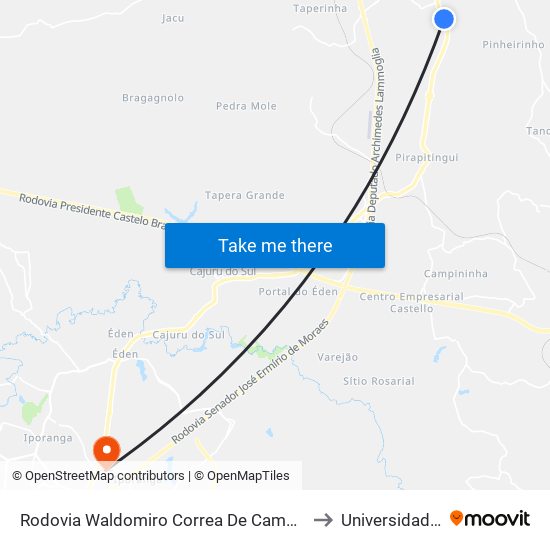 Rodovia Waldomiro Correa De Camargo Itu - São Paulo Brasil to Universidade Paulista map